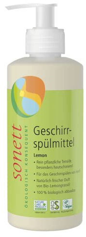 Bio Geschirrspülmittel Geschirrspülmittel Lemon, Sonett (2 x 300 ml)
