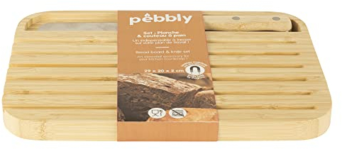 Pebbly Set de planche à pain et couteau S