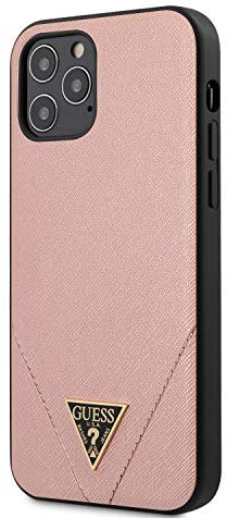 Guess GUHCP12MVSATMLPI Hülle für iPhone Saffiano 12/12 Pro 6,1 Rosa