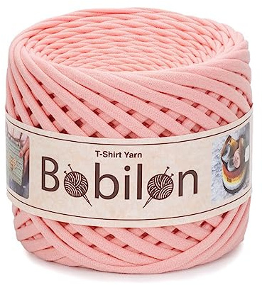 T-Shirt Garn Fettuccini Zpagetti Ball 3-5mm T-Shirtgarn zum Häkeln Stricken, Maske Ohrbinden, T Garn Bio-Baumwolle, Makramee T-Garn, Jersey Garn - Marshmallow