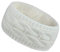Women Ear Warmer Headband Fleece Lined Winter Warm Knitted Thick Hairband Thermal Headbands Elastic Hair Wrap (White)