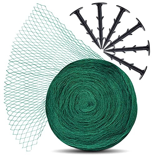lampox Filet de Protection Contre Les Oiseaux - pour Arbres fruitiers - Filet de Jardin - Filet de Piscine - Filet Anti-Oiseaux - Filet Anti-Feuilles - (8 x 8 m, avec 16 Crochets)
