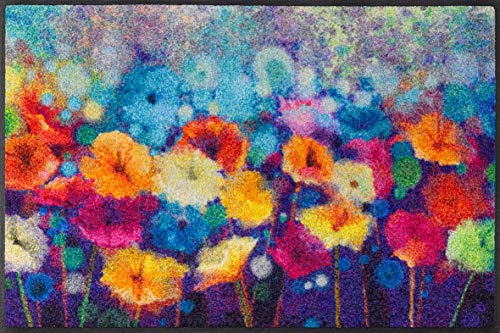 wash+dry Fußmatte, Flowerlover 50x75 cm, innen und außen, waschbar