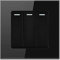 1/2 Gang 2 Way White Crystal Glass Panel Light Switch On and Off Rocker Wall Switch Interruptor 16A (3 gang 2 way black)