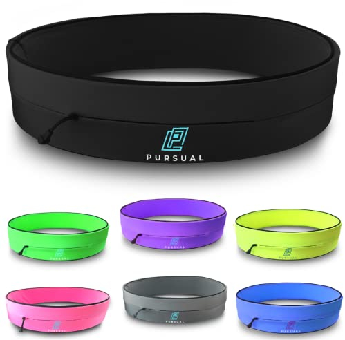 Ultra Slim Laufgürtel mit Reißverschlusstasche & Clip für Schlüssel, Telefon & Geld | Kleine, leichte & universelle Taillentasche zum Wandern, Joggen, Fitnessstudio, Sport, Radfahren & Fitness