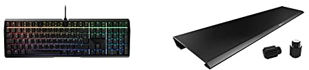 CHERRY MX Board 3.0 S & PALMREST 3.0 S, Handballenauflage MX Board 3.0 S, ergonomisch, Stellfüße, aus Aluminium, schwarz, JA-0330-2