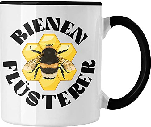 Trendation - Imker Geschenke Tasse Bienenzucht Kaffeetasse Geschenkideen Bienenzüchter Bienen Zuebhör Geschenke Lustig (Schwarz)