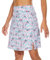 M MOTEEPI Tennisrock Damen 20'' Knielang Mit Hose Drunter Hohe Taille Hosenrock Skort Skirt for Women Golfrock Sportrock Midi Sommer Mit Taschen Innenshorts Rosa Blatt L