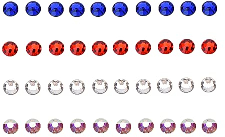 Zahnsteine Schmuckset, 40 Stück 2 mm DIY Acryl Zahn Kristall Ornamente Zähne Diamant Schmuck Dekoration Glitzer Zahnaufhellung Edelstein Kit Weiß mit Kleber Zahnkristall Zahndekor