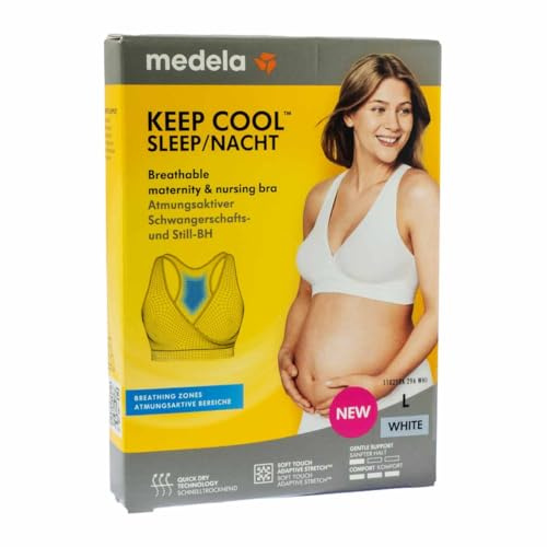 Medela Keep Cool Schlaf-BH, Schwangerschaft und Stillzeit, nahtlos, volle Atmungszonen und weicher Stoff