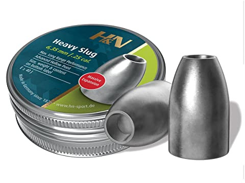 Balines H&N HP Heavy Slug | Calibro 6'32 MM .249 Da 2'59 G / 0,40 Grains | Latta da 100 balini.