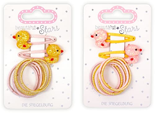 Die Spiegelburg Haarclip & Haargummi Ente - beautiful Stars, sort.