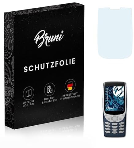 Bruni Screen Protector compatible with Nokia 8210 4G Protector Film, crystal clear Protective Film (2X)