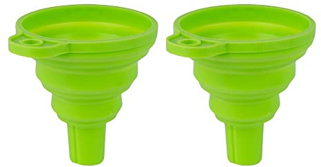 Imbuto in silicone | pieghevole | apertura Ø 1,3 cm | verde | 2 pezzi