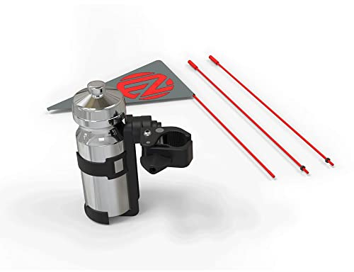 Ezy Roller Flaggenhalter Flagge Fahne Wimpel Flaschenhalter Getränkehalter Trinkflaschenhalter Sicherheitswimpel Sicherheitsflagge Kinder Spielzeug (grau)
