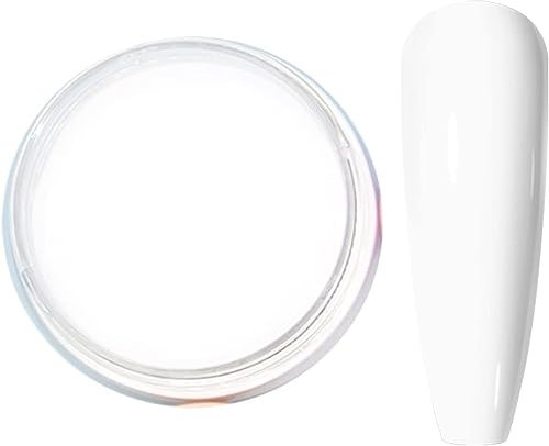 Acrylic Nail Power -30g White Nail Powder for Acrylic Nails,Professional Acrylic Nail Powder for Nail Extension Carving French Nail Art Starter Manicure, Needed 3D Nail Design White Nail Powder