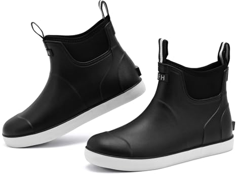 Rumkok Stivali Gomma Uomo, Stivali Da Pesca, Stivaletti Antinfortunistica Uomo, Da Esterno Antiscivolo Da Pioggia Shorty Boots, Comode Leggere Scarpe Da Giardino