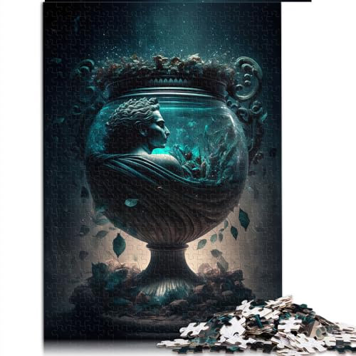 Aquarius 1000-teiliges Puzzle für Erwachsene, Holzpuzzle, Lernpuzzle, Familienspiel für Erwachsene und Kinder, 50 x 75 cm