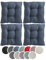 sleepling Stuhlkissen 4er-Set, weicher Möbelstoff, 38 x 38 cm, Sitzkissen in Farbe Uni Jeans