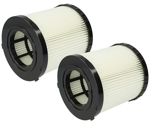 vhbw 2x Faltenfilter kompatibel mit Dewalt DCV581h, DCV584l, DCV580h, DCV582, DCV580, DCV581 Staubsauger - Filter, Patronenfilter, schwarz weiß