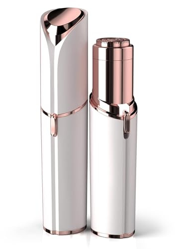 Facial Hair Remover for Women - as Seen on TV Painless Face Shaver - Electric Hair Removal Device for Face Lips Peach Fuzz with Light (White)