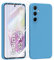 MIKULLE Cover in Silicone per Samsung Galaxy A35 5G con 2 Pellicola Vetro Temperato, Custodia Morbido Silicone Ultra Sottile Liquida TPU Antiurto AntiGraffio Case - Blu