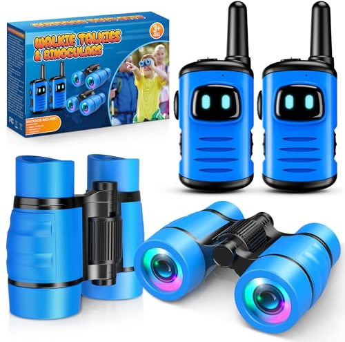 Dislocati Talkie Walkie Enfants, Jeux Exterieur 3-9 Ans, Jumelles Jouet Garcon Fille, Cadeau Anniversaire