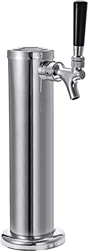UNbit Bierturmspender, Getränkespender Bierspender Getränkespender Bierspender, Bierfass Edelstahl Saft Bier Zapfhahn Einzelhahn Trinkwassertank Turm Bierturm Bar Werkzeug