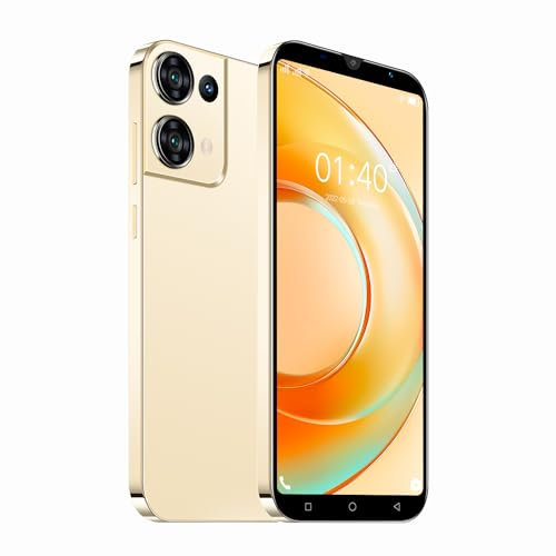 MsMga Teléfono Móvil Barato, Pantalla IPS de 5,0 Pulgadas, Smartphone Hermoso, 16GB ROM (Ampliable hasta 128GB), Dual SIM, Dual Cámara, 3G Teléfono Móvil (R9-Golden)