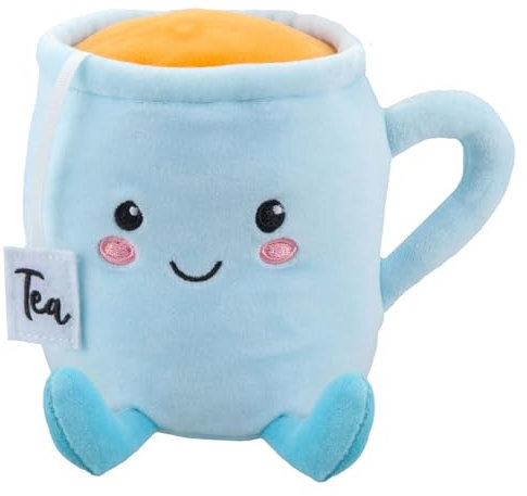 VFM - Tea Soft Toy Food Drink Themed Cute Plush Cuddly Fluffy Stuffed Toy Plush Toy Cute Stuffed Plushie, Gifts for Birthday, Valentine's Day Christmas - 27cm Multi-Coloured