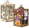 BOFUNX 2 Stücke Halloween Laternen Bastelset Holz Laternen zum Basteln und Bemalen Holzlaterne für Kinder für St Martin Halloween Geschenk
