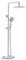 DETBOM Thermostat Duscharmatur Komplettset mit 25cm Rund Regendusche & 3 Strahlarten Handbrause, Höhenverstellbar (100-120cm), Wassersparend Duschsystem mit Thermostat Chrom, Einfache Installation