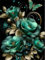 fghgbf Smaragdgrüne Rosen 5D Diamond Painting Set Diamond Painting Bastelset Square Drill für Erwachsene Diamant Malerei für Wohnzimmer und Schlafzimmer Wanddeko 20x50cm