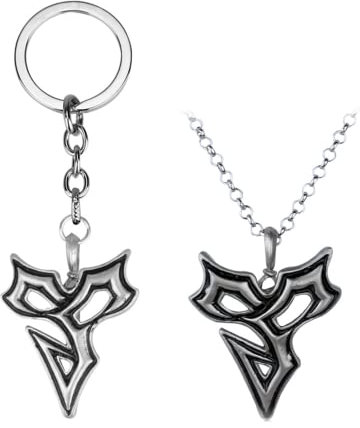 ESHINEDE Final Fantace Schlüsselanhänger Squall Griever Titus Symbol Leonhart Löwenkopf Anhänger Metall Schlüsselanhänger – 2 Stück, S2, One size