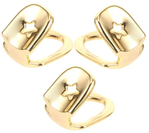 TOYANDONA 3stücke Teiliges Single Tooth Cap Aus Kupfer Leichtes Langlebiges Hip-hop-grillzubehör Für Party Cosplay Und Modische Zahnschmuck-einzelzahngrill