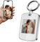 TABKSOLA Porte Clés Personnalisé,Porte-clés avec écran couleur à encre électronique, personnalisez vos images préférées,portraits, paysages, ou motifs, pour un cadeau unique (carré blanc)