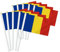25 Stück Rumänien Handheld Flagge,Rumänisch Dekor Hand gehalten Hold Fahne, Dekoration Banner hand Romania