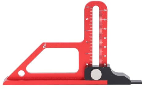 Saw Table Height Ruler, Woodworking Height Gauge with Double Scale, Table Saw Depth Measuring Ruler for Table Saw Router Table Drill Press Bandsaw - Metric