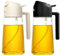 Dictien Spruzzatore per olio 2 in 1,Spruzzo di Olio per Friggitrice ad Aria Calda 470ml,Spray Olio Per Friggitrice ad Aria, Erogatore di Olio Della Bottiglia da Cucina per Cucina (Beige + Nero)