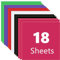 12x12 Permanent Adhesive Vinyl for Cricut Machines, 18 Sheets 6 Colors Permanent Vinyl for DIY Crafts Decor Stickers Compatible with Cutting Machines, Ideal for Cups, Decals, and DIY Projects