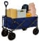 Neo Heavy Duty Large Capacity Foldable Collapsible Garden Trolley Cart Utility Wagon Truck Folding Wheelbarrow for Beach Gardening Outdoor Camping Shopping Fishing Festivals (Navy)