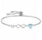 Kraven Infinity Armband Damen 925 Silber, Unendlichkeit Herz Zirkonia Armbänder Verstellbar Armkette Valentinstag Muttertag Geburtstags Weihnachten Geschenk für Sie Frauen Freundin mama (H)