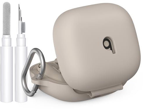 AhaStyle Custodia in silicone per Beats Powerbeats Pro 2 (2025) con kit di pulizia e moschettone [Logo superiore visibile] Compatibile con Beats Powerbeats Pro 2 2025