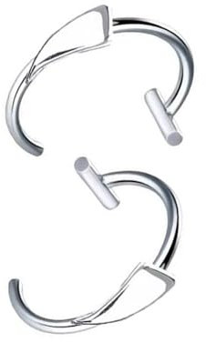 PEILINZE Vampirzahn Lippenringe, kein Piercing-Schmuck, Edelstahl, Clip-on-Schmuck, übertriebener Schmuck für Partys und Cosplay