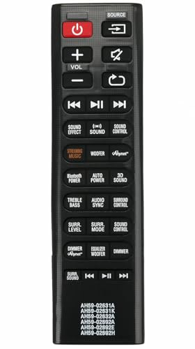 Beyution AH59-02631A AH59-02631K AH59-02632A AH59-02692A AH59-02692E AH59-02692H Replacement Remote Control Compatible with Samsung SoundBar HW-JM35 HW-J355 HW-J370 HW-J470
