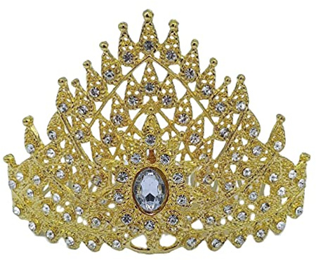 Traditioneller indischer Kopfschmuck mit Krawattenkrone, goldener Haarschmuck, traditioneller indischer Kopfschmuck, Haarschmuck, フリーサイズ