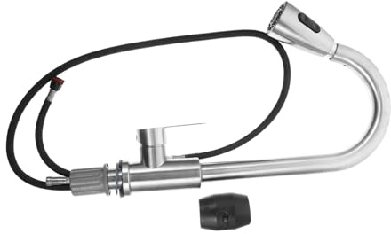 SHINEOFI Rubinetto Estraibile in Acciaio Inox Miscelatore Lavello Girevole con Doccetta Pull Out Spruzzo Resistente e Facile da Pulire per Uso Quotidiano