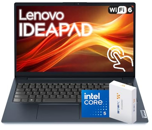 Lenovo 15.6 FHD Touchscreen Laptop w/MS Office 365 for The Web, 13th Gen Intel 10-Core i5-1335U(Beats i7-1255U), 16GB RAM, 1TB Storage(512GB SSD+500GB External Drive), Windows 11, WOWPC, No Mouse