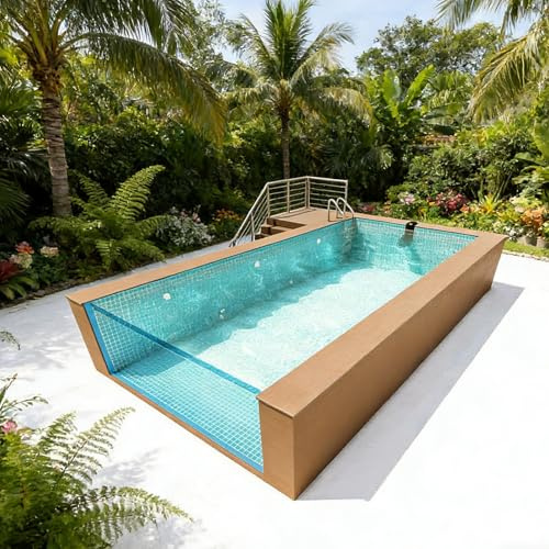 Piscina móvil climatizada, piscina de lujo al aire libre para villa, jardín, resort, hostelería con calentador de eficiencia energética y bomba de circulación de filtración robusta
