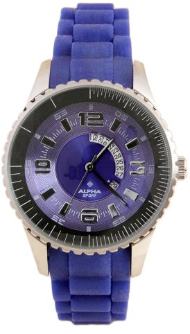 Alpha Saphir - Orologio unisex - Quarzo Analogico - Bracciale in gomma, viola., Cinghia